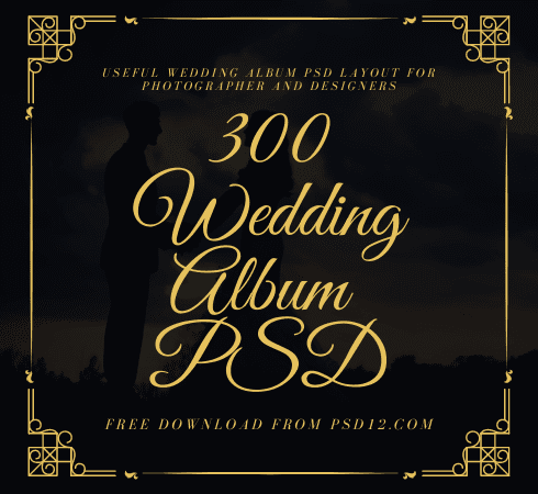 300 Wedding Album Design PSD Layout