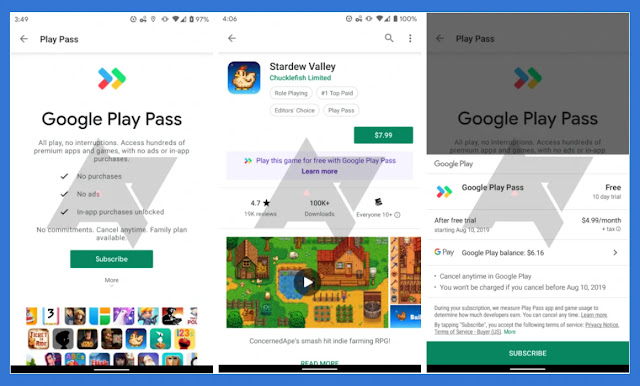 Preview do Google Play Pass google-play-pass-android-app-netflix-spotify-assinatura-apple-arcade