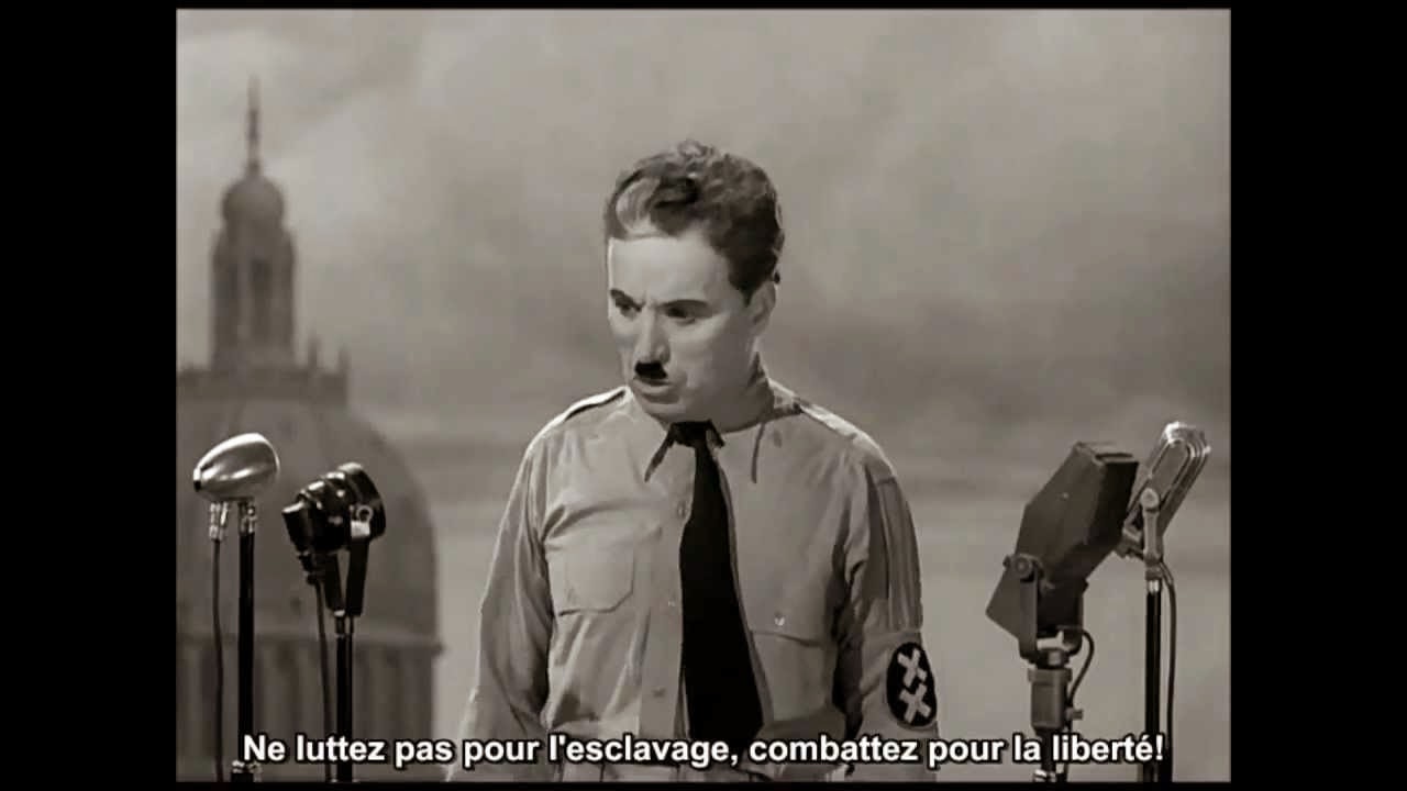  Discours final du dictateur de Charlie Chaplin (1940)