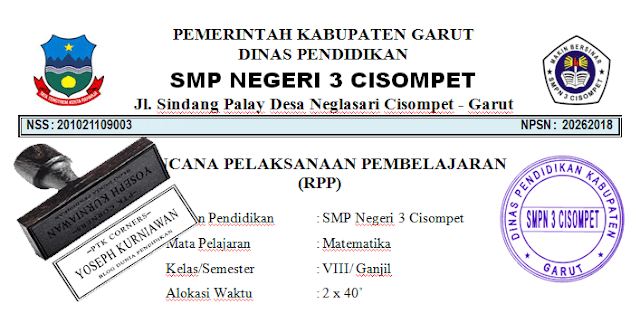 Contoh RPP Notasi dan Nilai Fungsi Matematika SMP Kelas 8