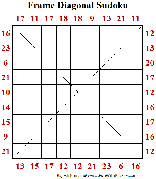 Frame Diagonal Sudoku (Fun With Sudoku #196)