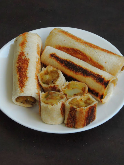Cheese Potato Masala Bread Rolls Cheese Potato Masala Bread Rolls