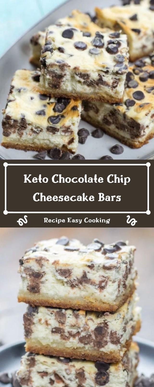 Keto Chocolate Chip Cheesecake Bars