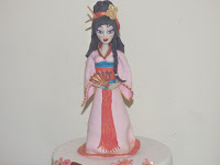 Fondant geisha cake