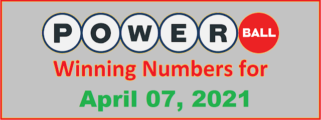 PowerBall Winning Numbers for Wednesday, April 07, 2021