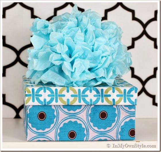 Erika's Chiquis How to Cover Boxes with Fabric