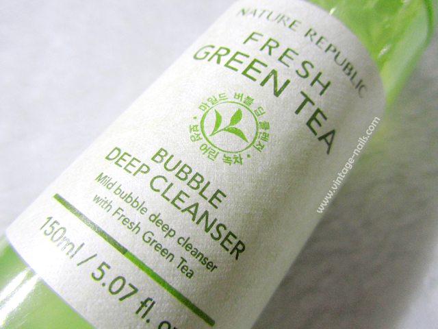 Nature Republic, Fresh Green Tea Bubble Deep Cleanser, korean cosmetics, cosmetica coreana