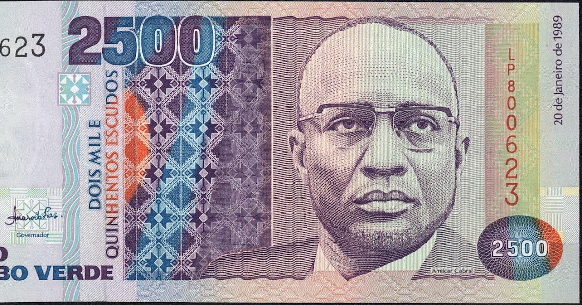 Cape Verde 2500 Escudos banknote 1989 Amilcar CabralWorld Banknotes