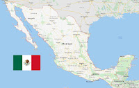Carte, drapeau, Mexique