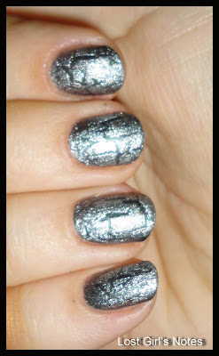 OPI silver shatter swatch 