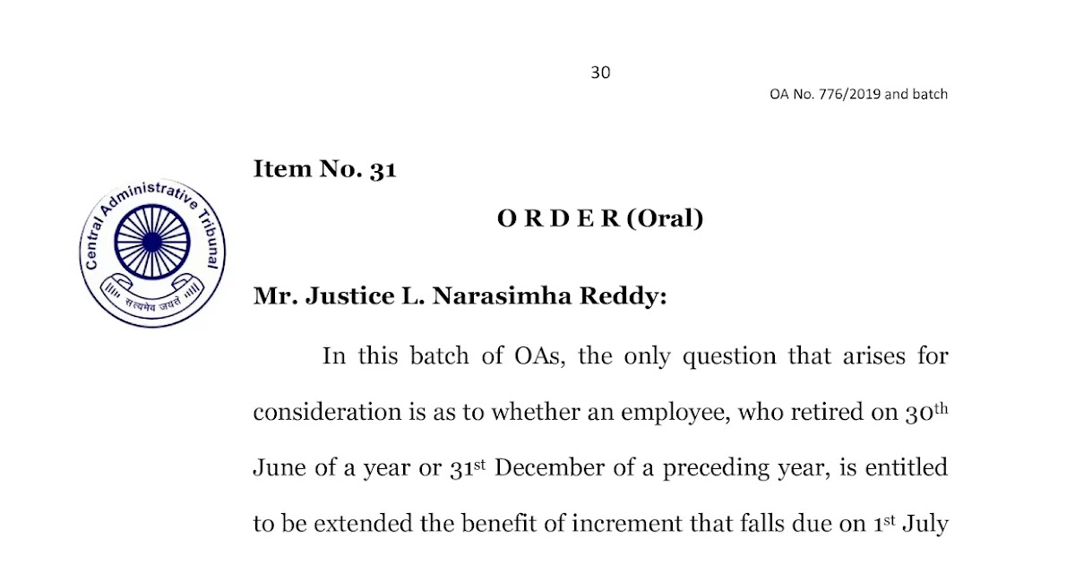 Supreme Court Order On employee, who retired on 30th June of a year or