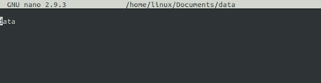 nano buka data linux