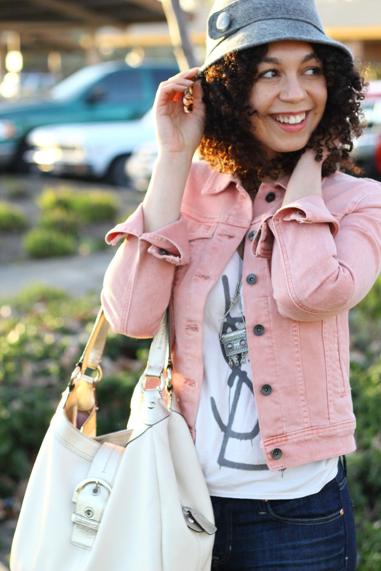 target pink denim jacket