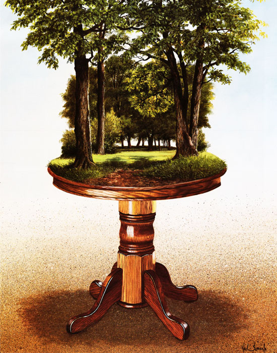 14-The-Oakwood-Table-Neil-Simone-Surreal-Paintings-and-Optical-Illusions-www-designstack-co