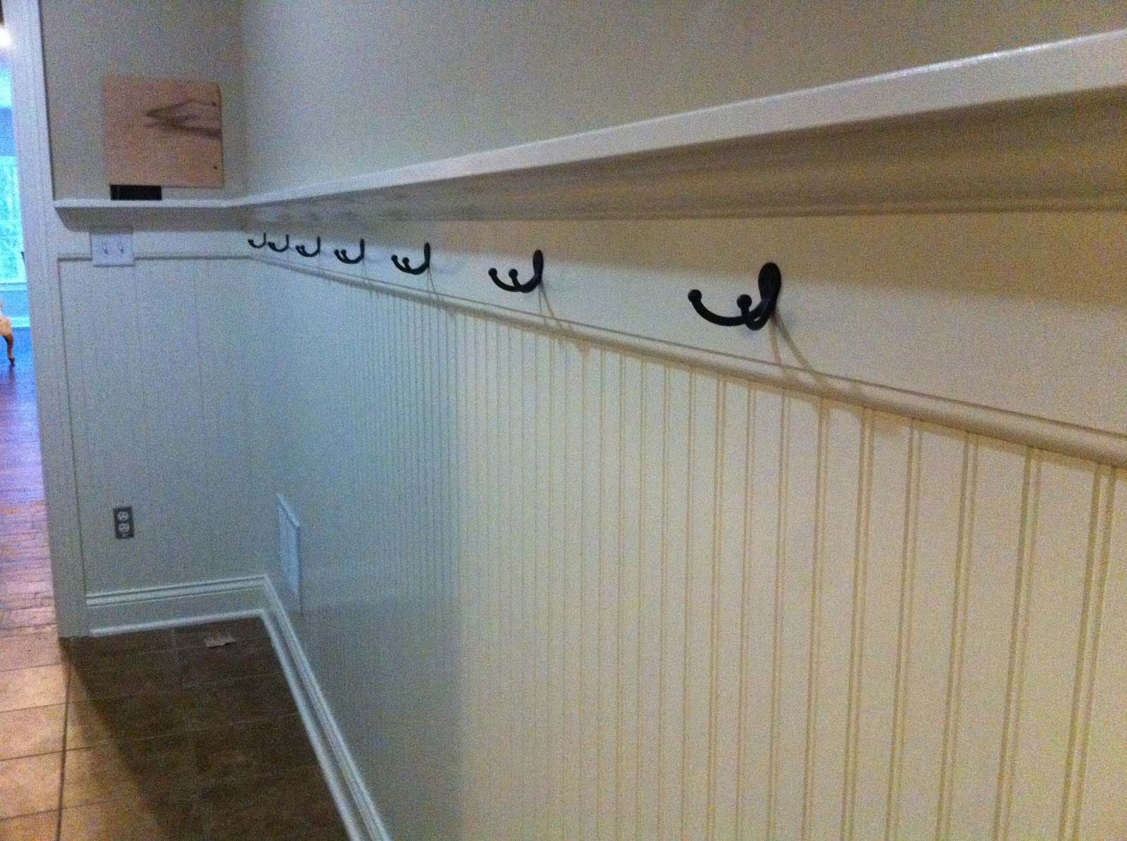 Chad's Mud Room with coat hooks