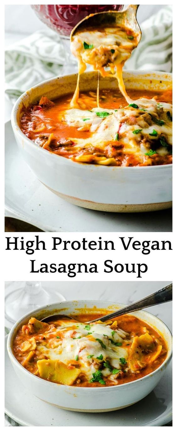 HIGH PROTEIN VEGAN LASAGNA SOUP HIGH PROTEIN VEGAN LASAGNA SOUP