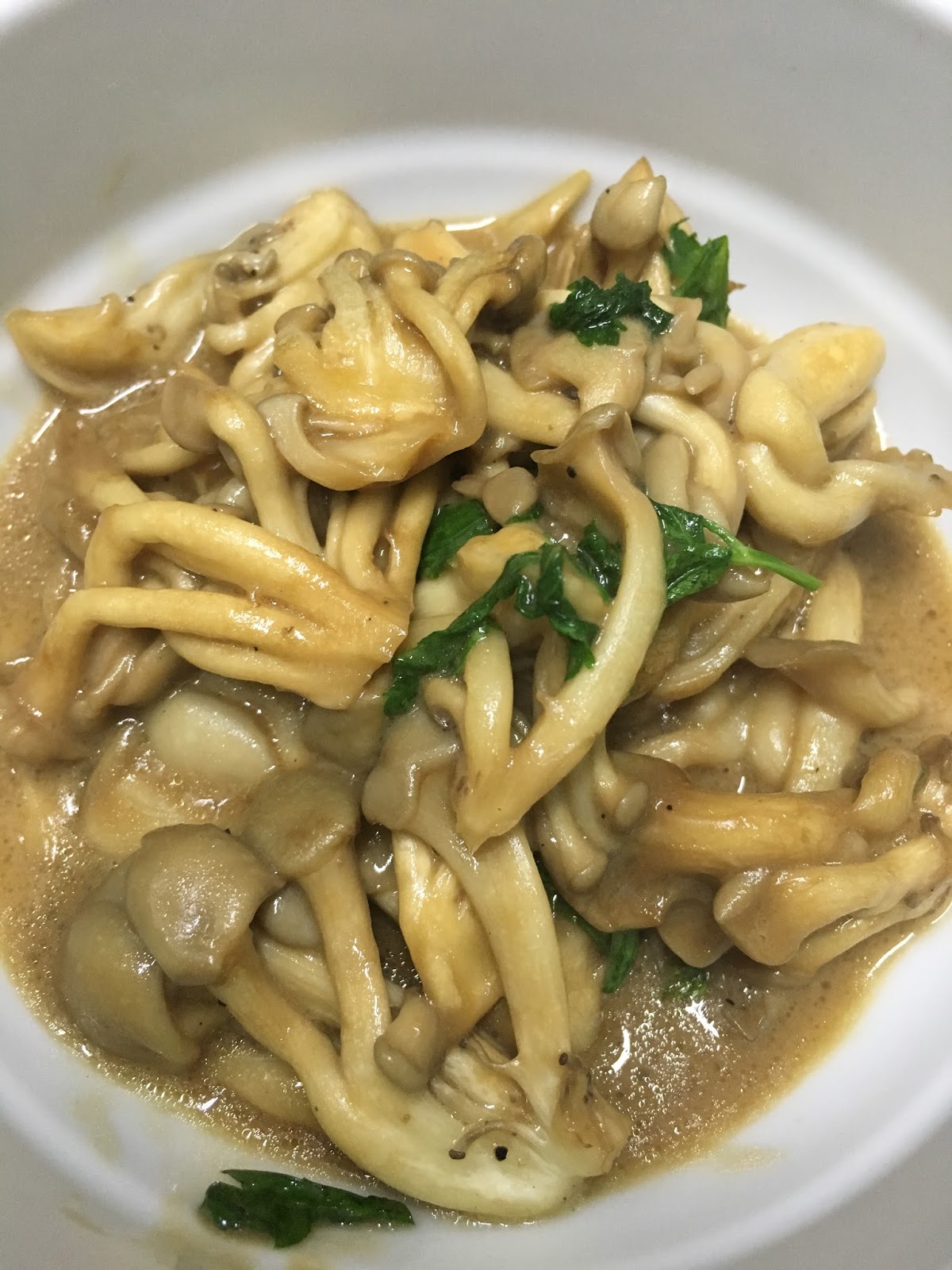 Humm que delícia! Shimeji com Requeijão