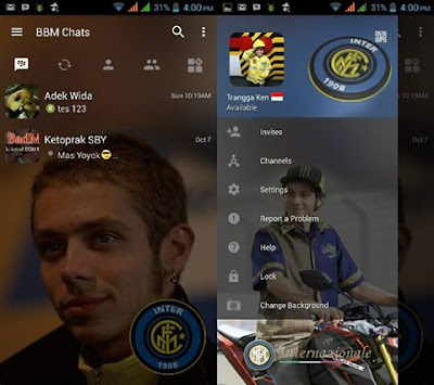 BBM Change Background With Inter Milan v3.0.1.25 MOD APK