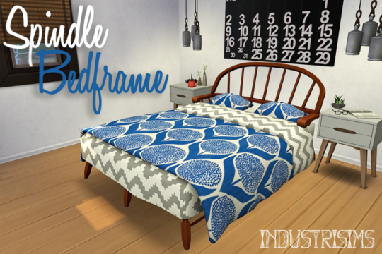 Sims 4 Ccs The Best Spindle Bedframe By Industrisims