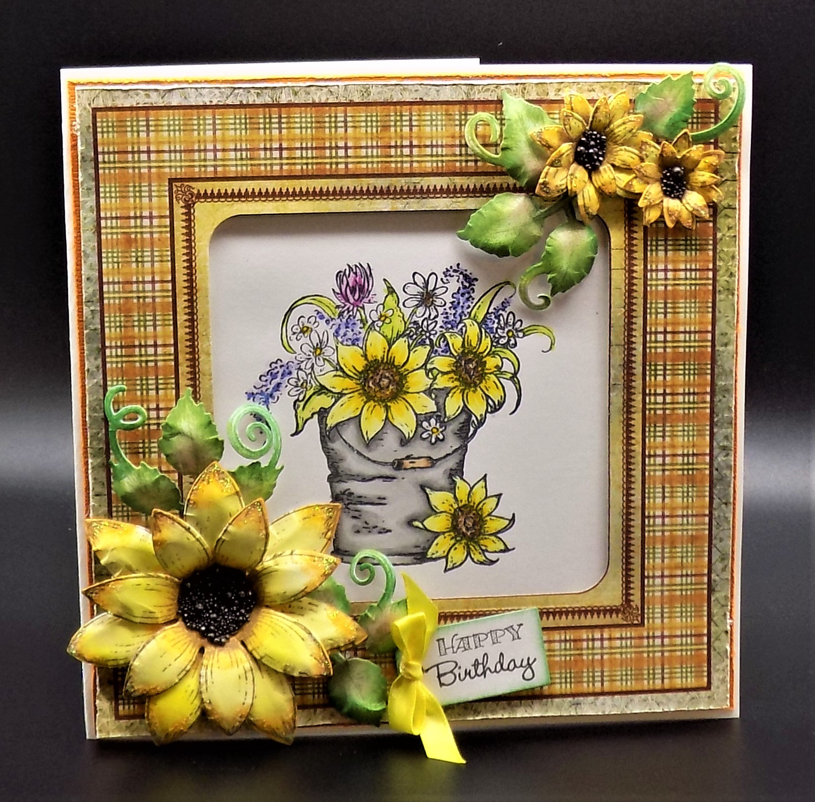 Shoe Girls Cards Birthday Sunflowers