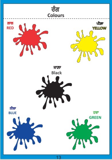 Pre-Primary Preschool: ਰੰਗ/Colours