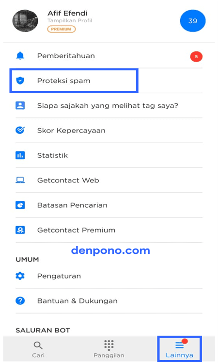 fitur anti spam