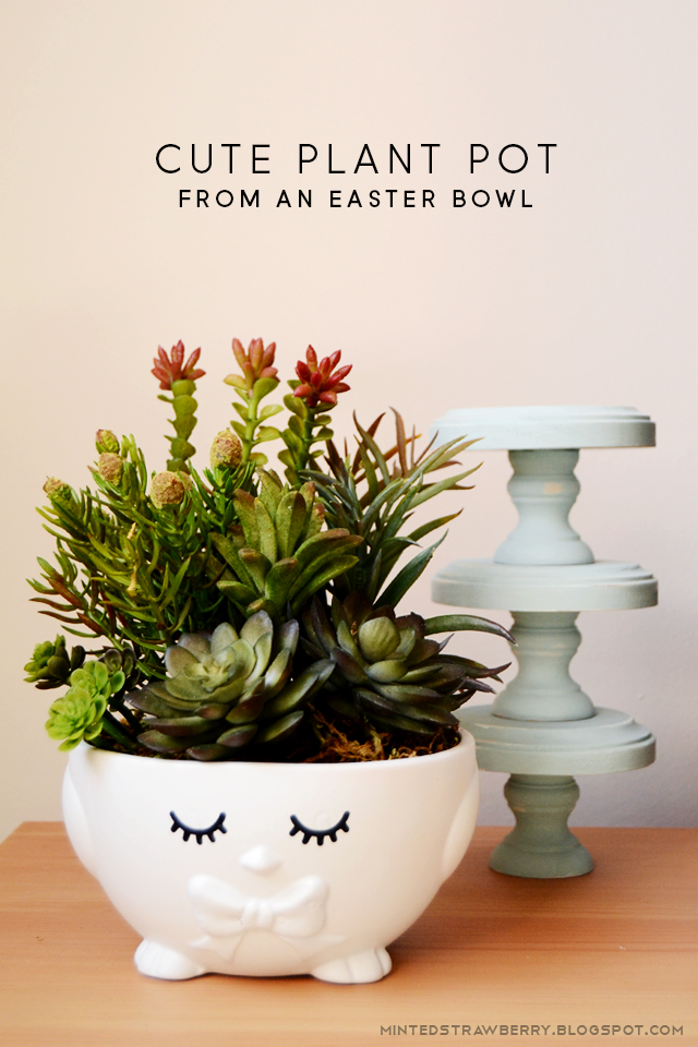 DIY Cute Pots from Easter Bowls Minted Strawberry