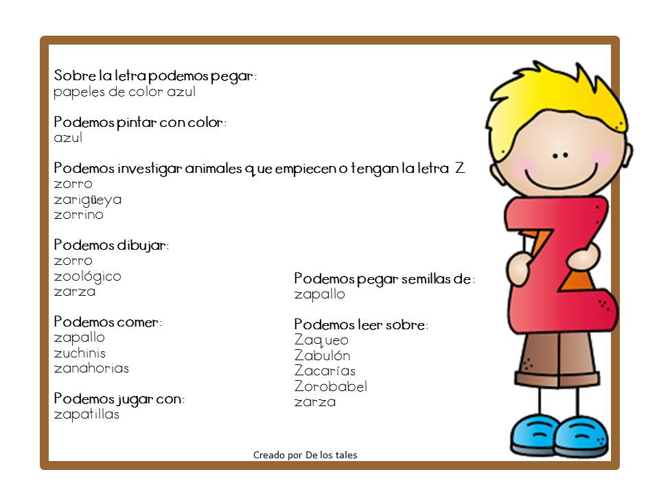 La letra Z De los tales