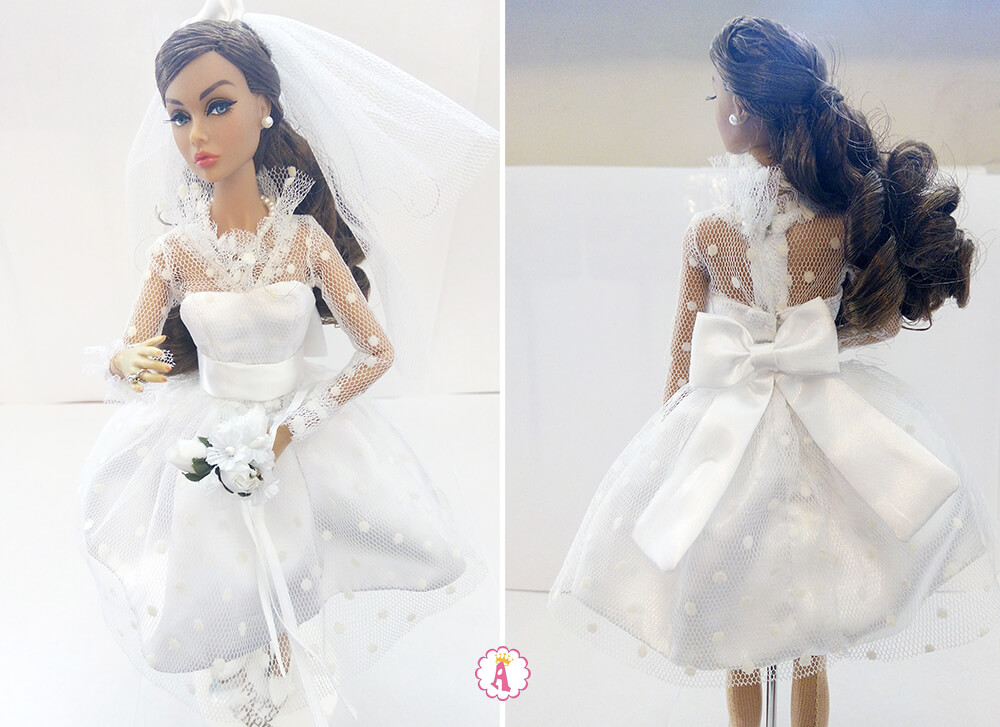 Свадебное платье Poppy Parker Wedding Belle спереди и сзади Свадебное платье Poppy Parker Wedding Belle спереди и сзади