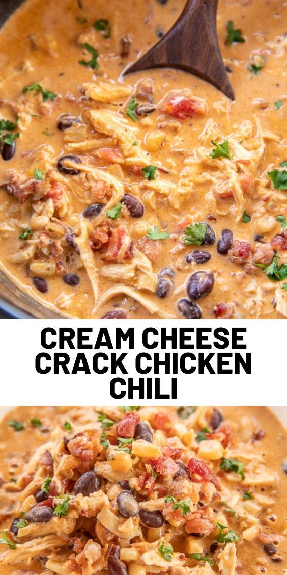 Slow Cooker Cream Cheese Crack Chicken Chili the chunky chef