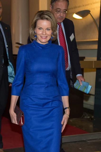 Queen Mathilde of Belgium assists the Grants 2014 de la Fondation Contre le Cancer