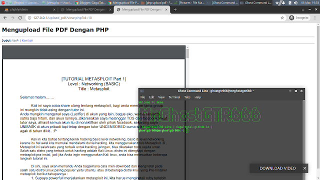 Cara Membuat Upload PDF Sederhana dengan PHP 7 dan MYSQLi di Webserver