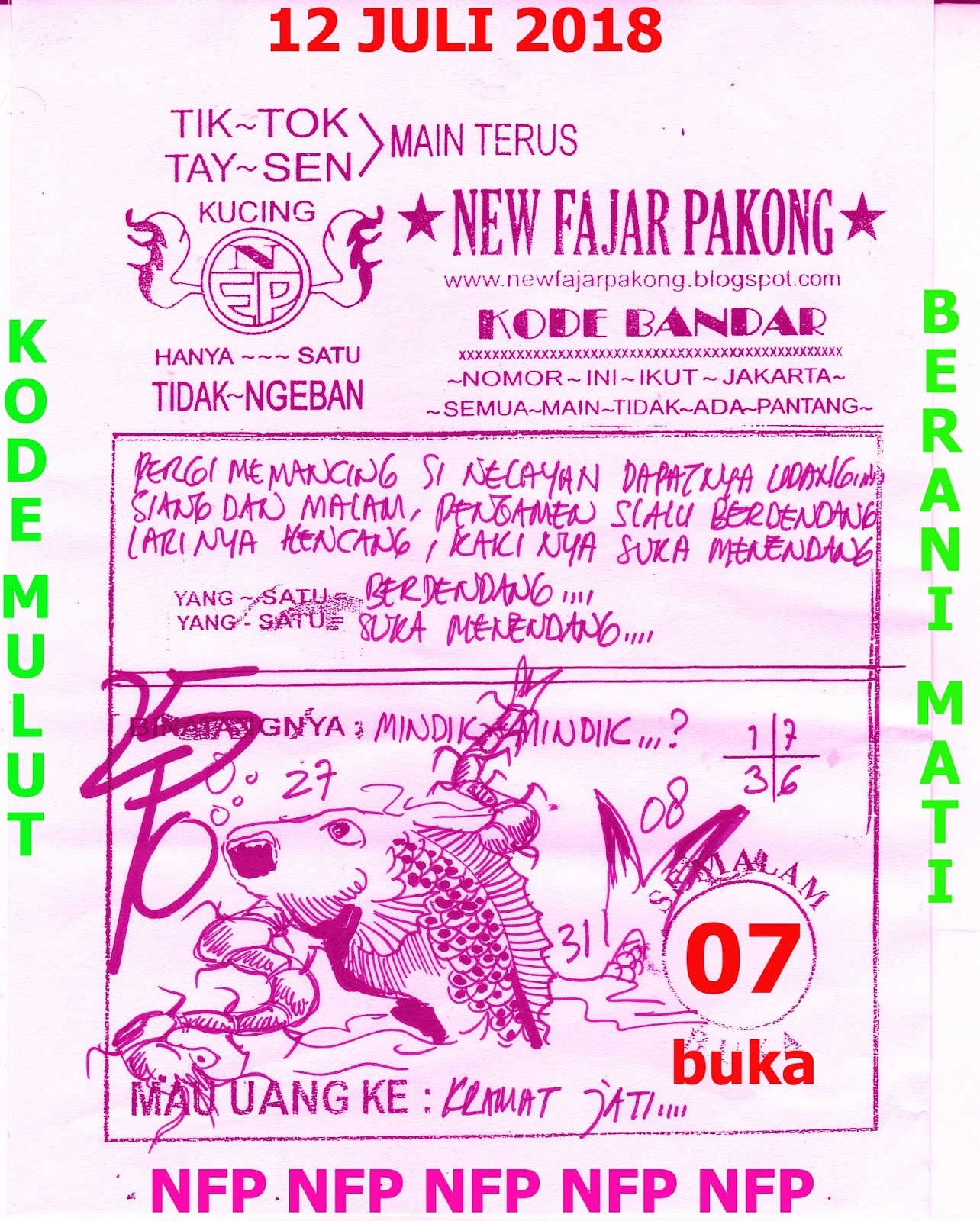 Kode Jbr Malam Fajar Pakong