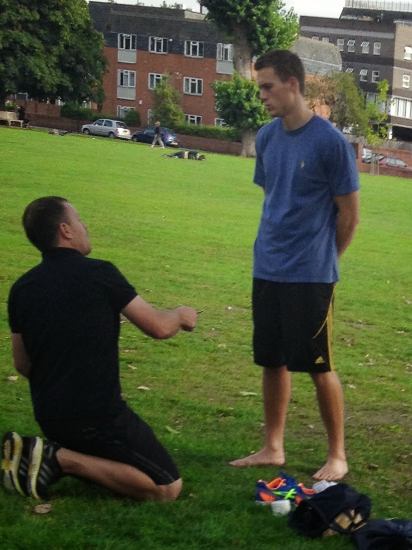 working out barefoot