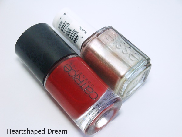 31dc16 Day 08 Metallic Nails Heartshaped Dream