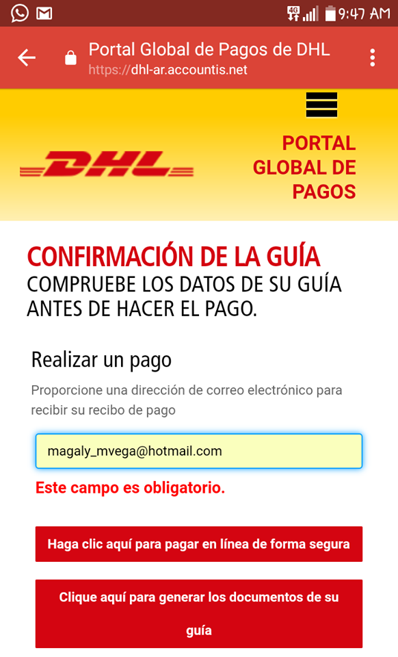 Importación con DHL Ahora puedes pagar tus guías en línea de forma segura