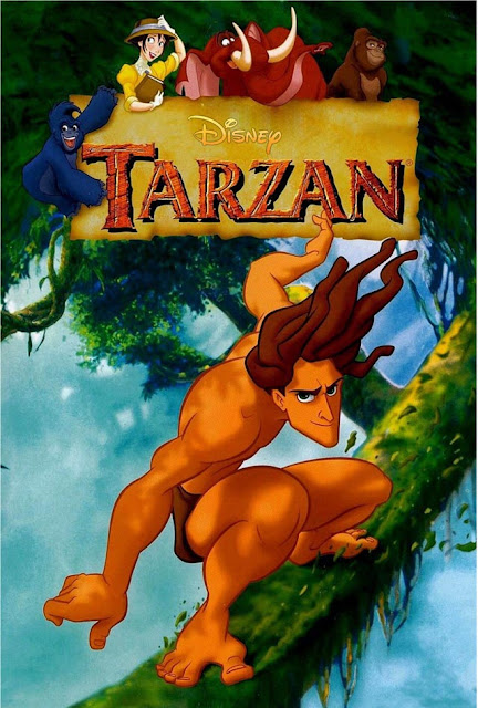 Tarzan in jungle Tarzan 1999 animatedfilmreviews.filminspector.com