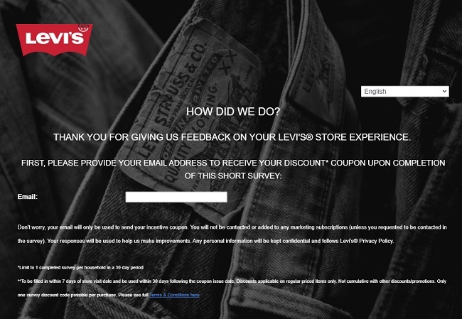 Levi's Customer Survey: Win 20% Off Coupon | SweepstakesBible