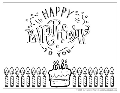 happy birthday to you coloring page