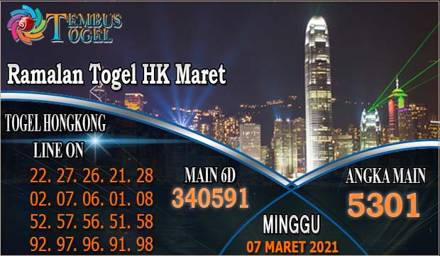 Ramalan Togel HK Maret - Hari Minggu Tanggal 07 Maret 2021