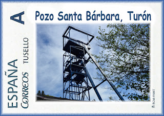 Sello personalizado del Pozo Santa Bárbara de Turón