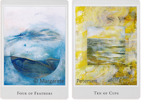 Four of Feather Ten of Cups  Margarete Petersen Tarot