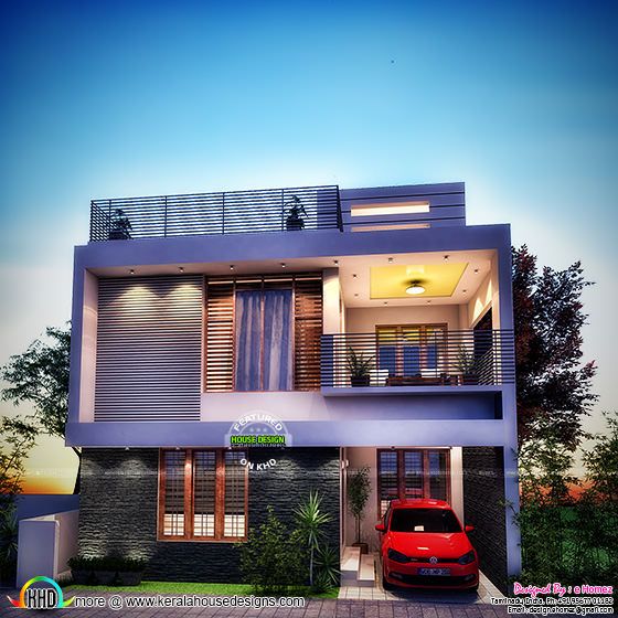 4 bedroom contemporary 1600 sq-ft - Kerala Home Design and Floor Plans ...
