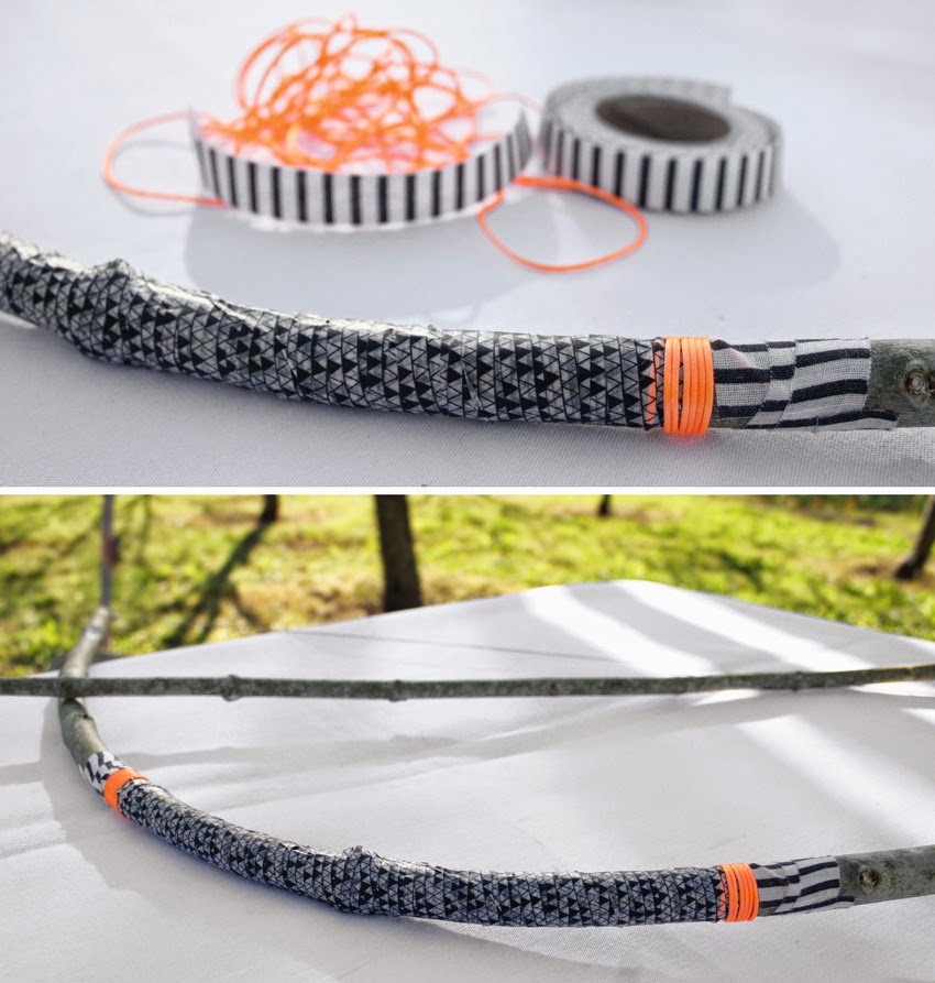 Arco de indio decorado con washi-tape 