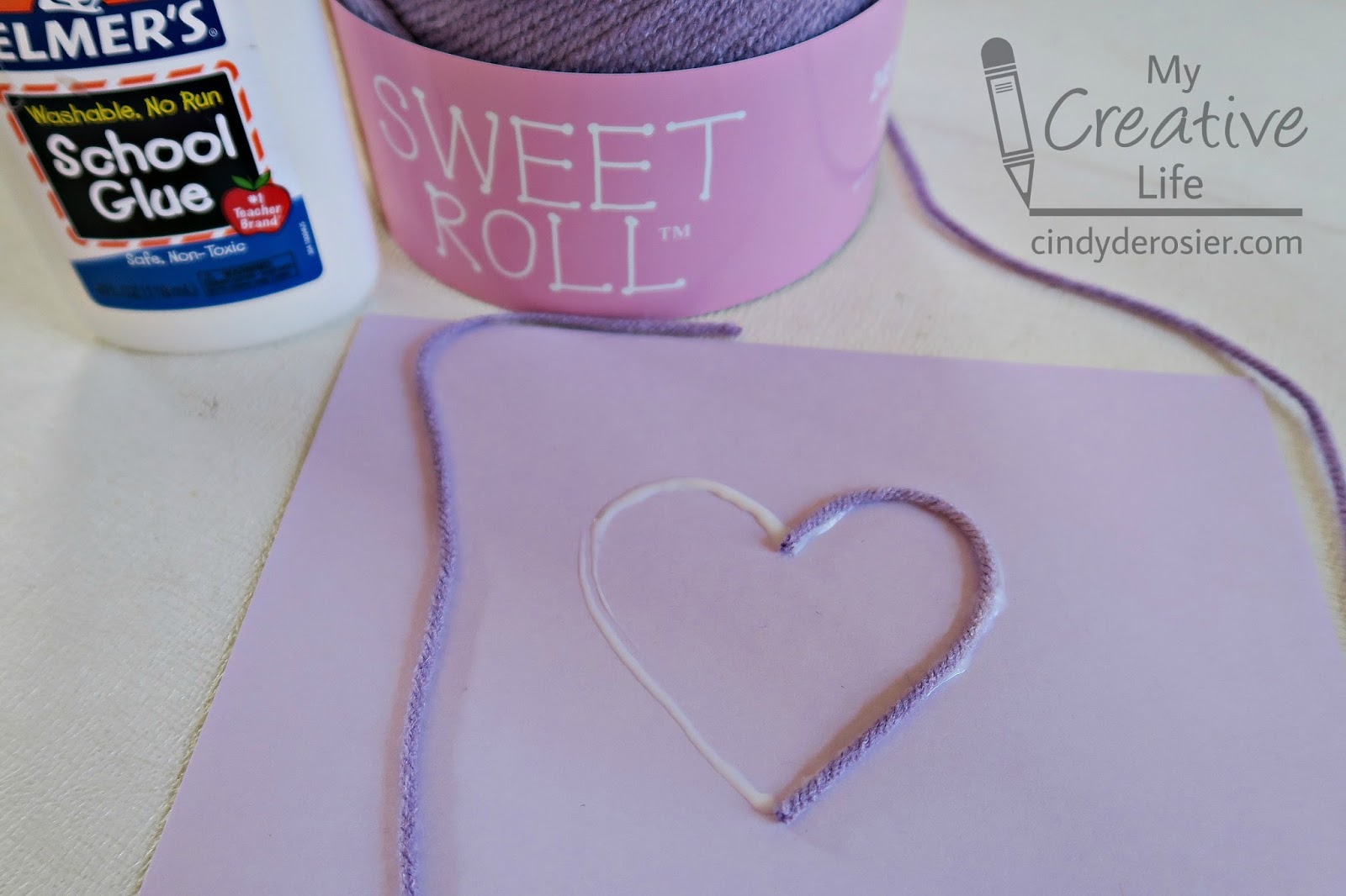 Cindy deRosier: My Creative Life: Yarn Heart Greeting Card and Yarn ...