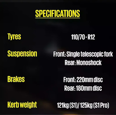 Ola Electric Scooter specification Ola Electric Scooter specification