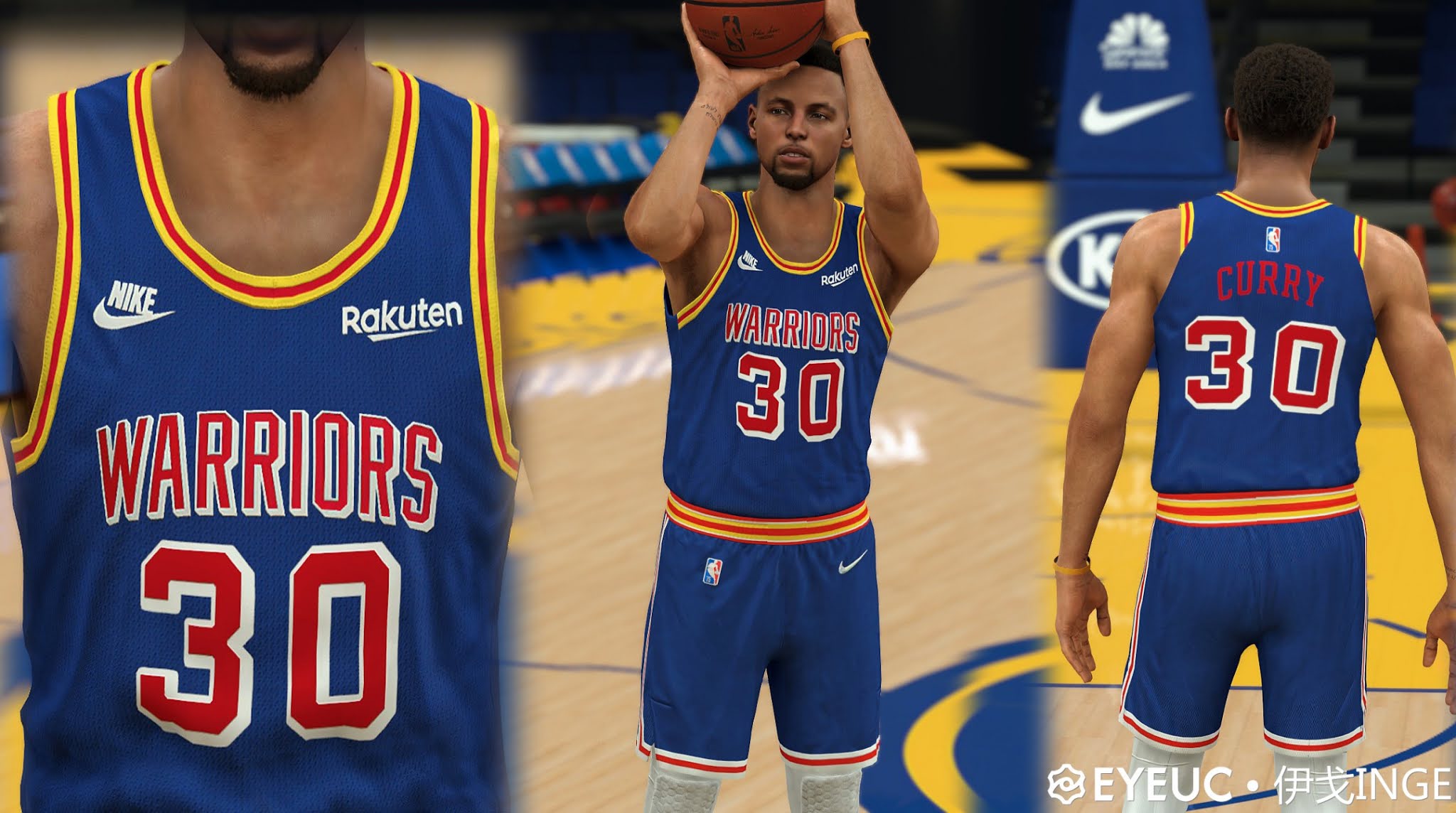 NBA2K Golden State Warriors Custom Jersey Concepts by @hooprstore 