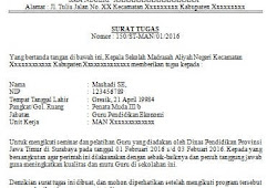 Contoh Surat Tugas Dinas Pendidikan