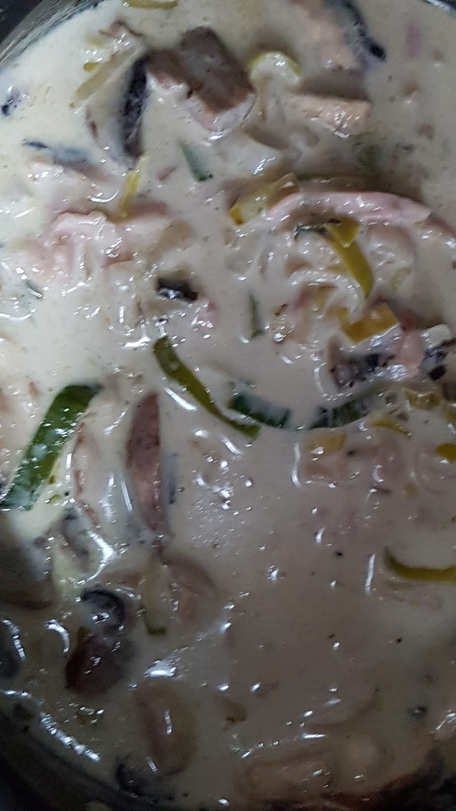 Salsa de crema y portobellos