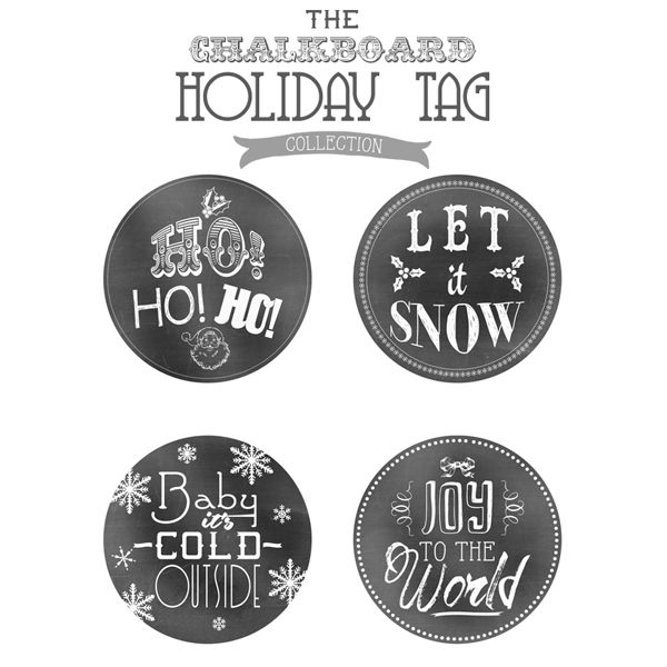 Holiday Chalkboard Tags